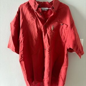 Columbia Men's Red Button-Up Shirt
